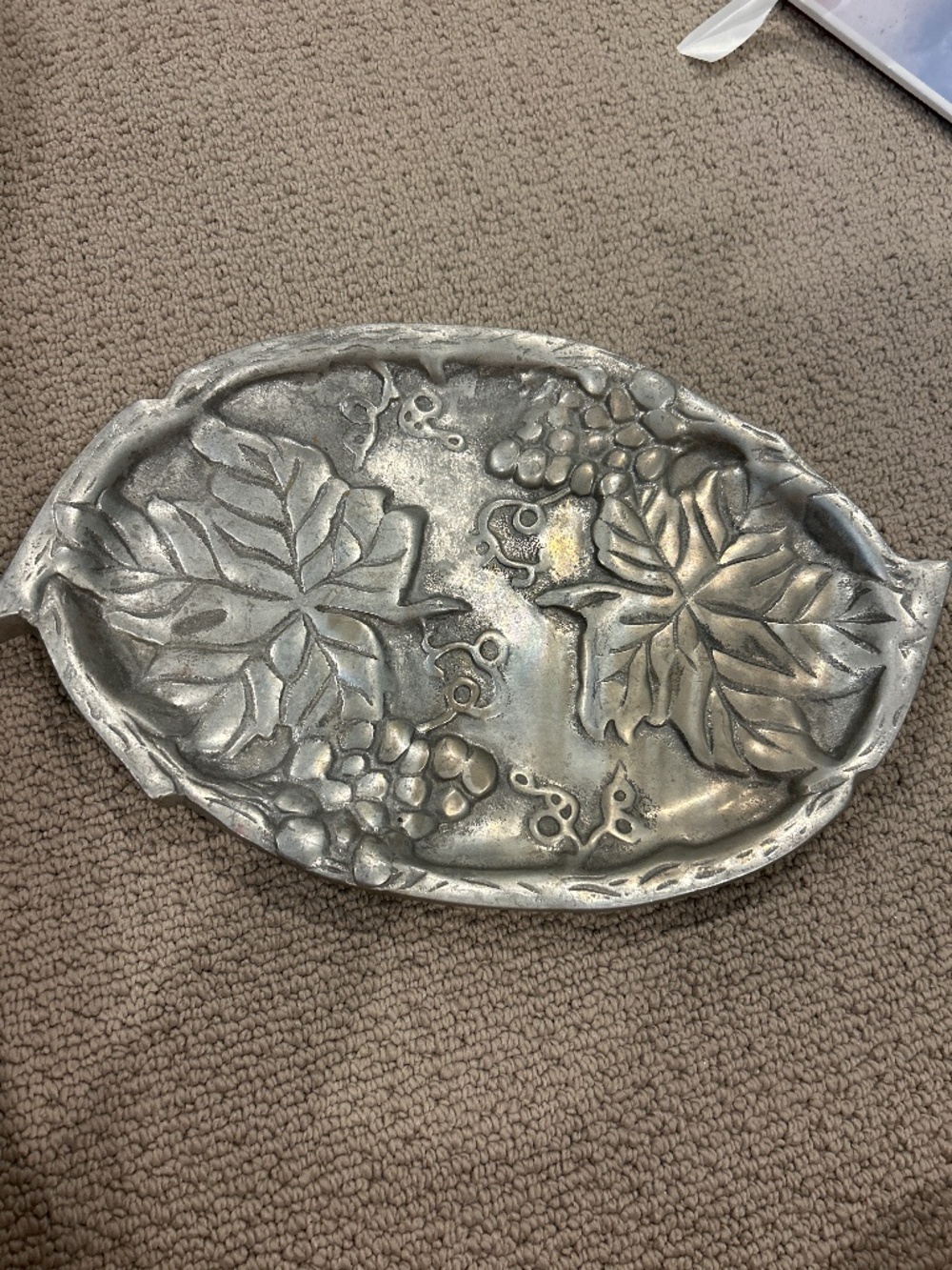 Vintage silver serving tray